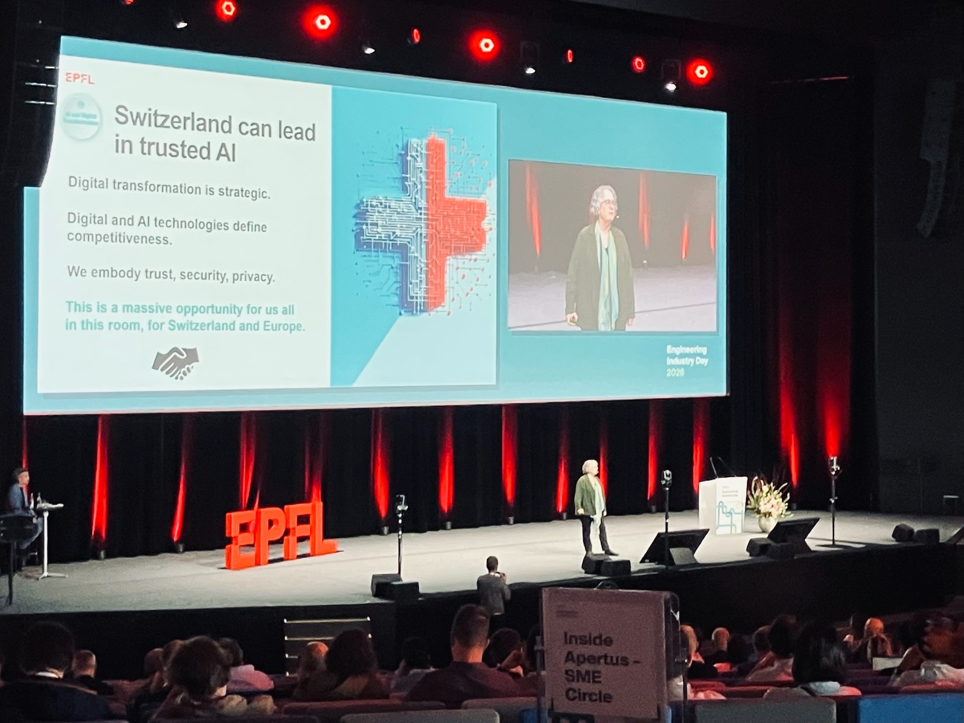 Presentation on stage